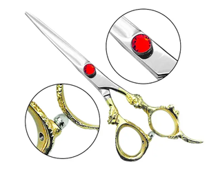 Tijeras de peluquero impresas con logotipo de impresión personalizado de calidad superior disponibles en Nuevo diseño al precio al por mayor más barato para la venta - Product Image 2