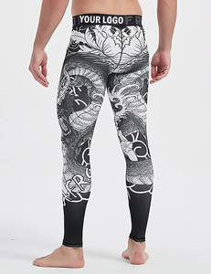 Diseños únicos disponibles para hombres Leggings y Mma Grappling Compression Spats Venta al por mayor Hombres Bjj Grappling Mma Compression Spats - Product Image 3