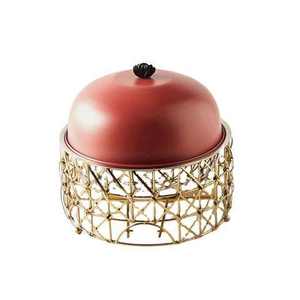 Nouveau plat de casserole en bois et en métal Design luxueux serveur de nourriture chaude Design fabuleux Style tendance - Product Image 5