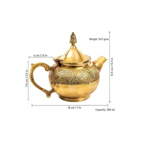 Articles de maison et de cuisine en laiton pur Bouilloire à thé et à café Métal de qualité supérieure Plaqué or Pots de service de thé et de café de luxe - Product Image 1