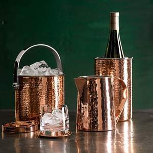 Seau à glace moderne en acier inoxydable à double paroi d'une capacité de 5L de haute qualité pour refroidir les pinces de mariage à vin de Champagne incluses - Product Image 3