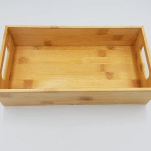 Bandeja de servicio rectangular de bambú hilado hecha a mano con asa para vajilla, restaurante y decoración del hogar, venta al por mayor de Vietnam - Product Image 3