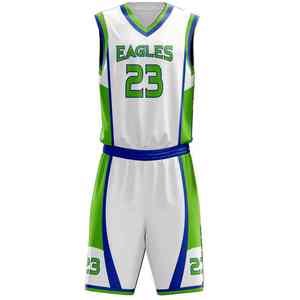 Fábrica de uniformes de baloncesto oem odm tela de poliéster secado rápido cómodo flexible adecuado para la escuela o el entrenamiento del Club - Product Image 5