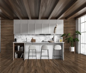 Azulejo de porcelana de piso de madera esmaltada marrón de gran tamaño 600*1200mm azulejos de madera mate rústicos para sala de estar - Product Image 1