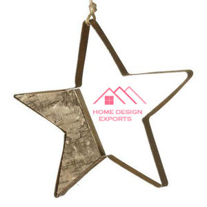 Best Selling Christmas Tree Decoration Iron <b>Large</b> Metal Star Luxury Hanging <b>Ornament</b> Modern Design Customized - Product Image 3