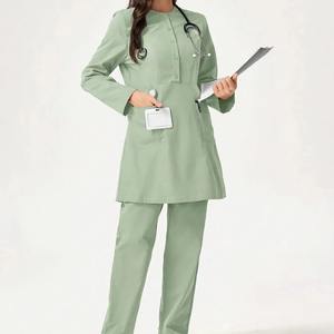 Bata de Laboratorio Profesional para Mujer, Uniforme de Hospital de Última Moda, Bolsillos Delanteros, Diseño Transpirable Estampado, para Doctora - Product Image 2