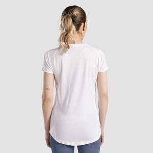 Tone White GymArmour T-Shirt for Women Breathable Lightweight Solid Design Fashionable Seamless Yoga Workout Print Made Pakistan - Product Image 2