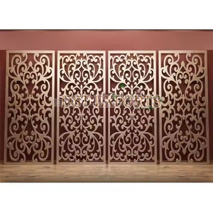 แผงฉากหลังเลเซอร์คัทสวยงาม ตกแต่งด้วยแผงสแตนเลสสีทอง ตัดด้วยเลเซอร์ กำลังเป็นที่นิยมสำหรับงานต้อนรับยามค่ำคืน งานเลเซอร์คัท ฟลอริด้า - Product Image 2