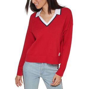 Cardigan in maglia da donna Tommy Hilfiger Johnny Collar, stile preppy, con bottoni, traspirante, per l'autunno, taglia L - Product Image 1
