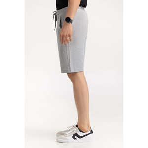 กางเกงขาสั้นทรงปกติผ้าฝ้าย 100% เอวยางยืด ระบายอากาศได้ดี สไตล์สตรีทแวร์สำหรับผู้ชาย ไซส์ XS และ XXS ลายกีฬาพร้อมโลโก้ - Product Image 4