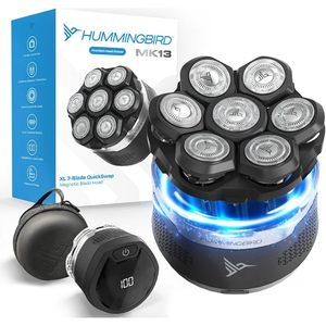 Afeitadora Eléctrica Inalámbrica de 7 Cuchillas para Hombre, Uso en Seco y Húmedo, Impermeable, con Pantalla LED, Estuche de Viaje, Idioma de Funcionamiento Alemán, IPX7 - Product Image 1