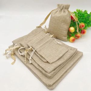 Premium Custom Natural Hemp Drawstring <b>Bags</b> Wholesale Burlap Gift Drawstring Pouch Jute <b>Bags</b> with <b>String</b> - Product Image 1