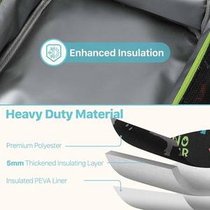 Unicorn Pink & Black Dinosaur Insulated <b>Lunch</b> <b>Bag</b> for Kids Leak-Proof Glitter Polyester for Boys & Girls Girls & Boys - Product Image 5