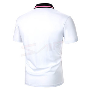 T-shirt pour homme en coton respirant, col roulé, écologique, séchage rapide, coupe classique, décontracté, manches courtes - Product Image 3