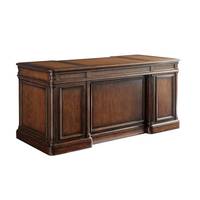 Bureau de style européen de luxe Table de direction Design classique Mobilier de bureau en teck sculpté sur bois
