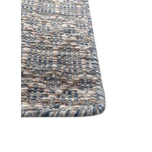 พรมขนสัตว์ทอมือลายเรขาคณิตสีน้ำเงินแบบแบน ยี่ห้อ Indusbar สำหรับปูพื้นบ้าน ห้องโถง และห้องนอน-PDWL-671 - Product Image 4