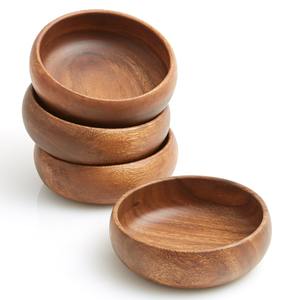 Prix le moins cher bol à fruits en bois d'acacia ensemble de vaisselle de service de restauration bols en bois fabriqués à la main - Product Image 3