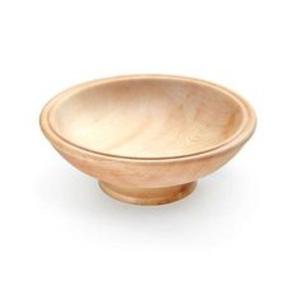 Cuenco redondo de madera lisa para servir palomitas de maíz, aperitivos, ensalada, pasta, pan, fruta, cocina, comedor - Product Image 3