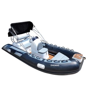 Bateau pneumatique à <span class=keywords><strong>coque</strong></span> en fibre de verre Zhenbo 13 pieds en PVC ou Hypalon, équipement de pêche et de loisirs nautiques, RIB 390 - Product Image 6