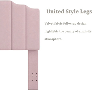 TRIHO-HB-019 Luxury Velvet Channel Tufted Upholstered Headboard - Wall-Mounted Arch Design, Queen/King Bedroom Decor - Product Image 5