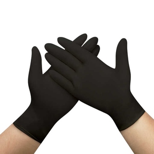 Examination Food Grade Tattoo Powder Free Black Disposable Nitrile Gloves Disposable Black Nitrile Gloves - Product Image 1