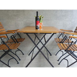 Modern Design Outdoor <b>Foldable</b> <b>Table</b> Set (120x75cm) and 4 Chairs CBCF288 - Product Image 3