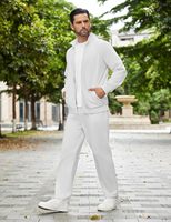 Pantalon de jogging personnalisé en polyester 280 GSM pour homme, léger, respirant, à capuche zippée, survêtement uni sublimé à séchage rapide