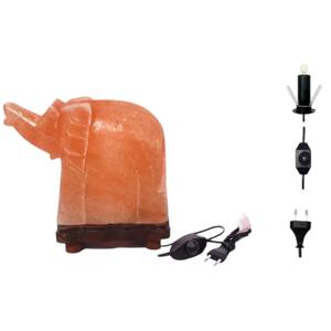 Best Himalayan <b>Light</b> Pink Elephant Shape Carved Technique Ionizer with Electric Cord and <b>Bulb</b>-Sian Enterprises - Product Image 1