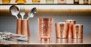 Premium Quality 100% Pure Copper Tumbler Floral Embossed for Moscow Mules Floral Embossed Copper for Coffee <b>Mugs</b> No Lid - Product Image 5