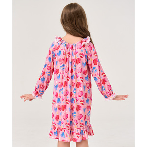 Camisón de Manga Larga de Viscosa de Bambú Sostenible para Mujer, con Logotipo Personalizable, Cierre de Cintura con Cordón, Tejido, Suministro ODM - Product Image 2