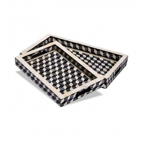 Plateau de service élégant en incrustation d'os pour la décoration de table de mariage à domicile, plateau de service alimentaire, plateau en incrustation d'os antique, meilleur prix, design unique - Product Image 5