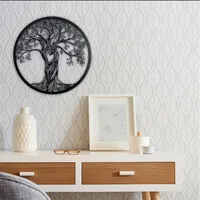 Arte Metálico de Pared Premium, Decoración Moderna y Elegante para el Hogar, Sala de Estar, Dormitorio, Oficina, Elegante Decoración Colgante Enmarcada Hecha a Mano