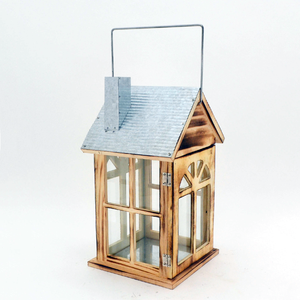 Juego de 2 velas de alta calidad con mango de cuerda de cáñamo, farol de madera para decoración del hogar y jardín - Product Image 6