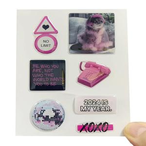 Autocollants décoratifs en gel époxy A6 découpés sur mesure pour coques de téléphone portable – Vente en gros - Product Image 3