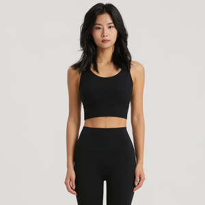 Verano logotipo personalizado ropa activa Yoga Set Cross Back Push Up One Piece fitness Set mujer ropa deportiva EE.UU. - Product Image 4