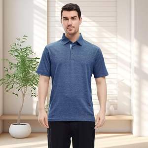 Chemises Polo Homme de Haute Qualité à Manches Courtes en Mélange de Coton Heather, Anti-Transpiration, Décontractées, à Col, Fabriquées au Pakistan 2025 - Product Image 1