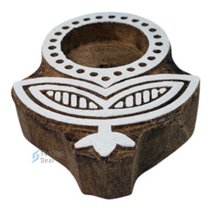 Smart Fashion Deal Wooden Flower Handmade Eco-Friendly <b>Tealight</b> <b>Holder</b> (Without <b>Tealight</b> Candle) 2 Color Print Rajasthan - Product Image 4