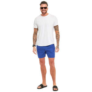 กางเกงว่ายน้ำขาสั้นเบอร์มิวดากางเกงเล่นน้ำชายหาดผ้าแห้งไวมีกระเป๋าผ้าโพลีเอสเตอร์สีพื้น100% สำหรับผู้ชาย - Product Image 5