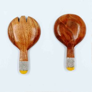 Servidor de ensalada de primavera, juego de servidor de ensalada, juego de servidor de ensalada hecho a mano, producto de madera para uso doméstico en la cocina - Product Image 6