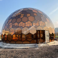 6M 7M cadre en aluminium nid d'abeille Igool géodésique soleil verre dôme Pod serre tente pour glamping luxe hôtel tente Camp maison