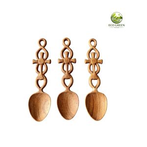 ช้อนชาไม้ 10 มล. ปลอดสารพิษ ขัดเงา เป็นมิตรกับสิ่งแวดล้อม ดีไซน์เรียบง่าย ด้ามยาวสำหรับเสิร์ฟชา - Product Image 6