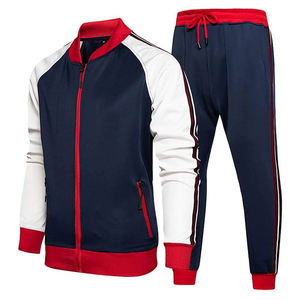 Chándal cortavientos con cremallera para hombre al por mayor, conjunto de vendedor de ropa deportiva cortavientos y transpirable para la temporada de otoño - Product Image 4