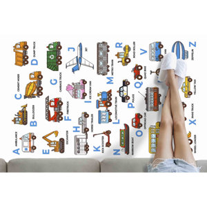 Vehicle ABC Kids Rug: 3D <b>Printed</b> <b>Alphabet</b> Playroom Decor,With Pile Soft Rug - Product Image 5