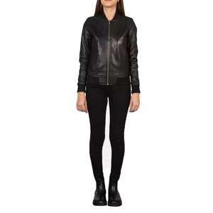 Veste en cuir véritable pour femmes 2026, logo personnalisé, OEM, cuir d'agneau véritable, cuir de vache, luxe, moto, mode, vente en gros, usine - Product Image 1