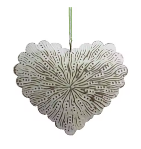 Nueva decoración de árbol de Navidad de Metal plateado, adornos colgantes de corazón, productos de decoración navideña, decoración de Año Nuevo decorativa - Product Image 1