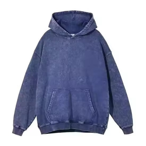 Wholesale Vintage Washed Hoodie <b>Tie</b> Dye Acid Wash Hoodie Heavyweight Cotton French Terry Oversized Men's Hoodies - Product Image 4