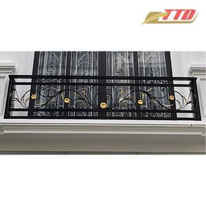 Rampe ornementale en fer pour balcon avec motif artistique fabriquée au Vietnam par un artisan expérimenté utilisant tous les métaux locaux - Product Image 6