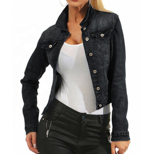 Fabrication de STITCHMODE veste en jean en vogue personnalisée à la mode pour femmes veste en jean courte à manches longues pour femmes - Product Image 2