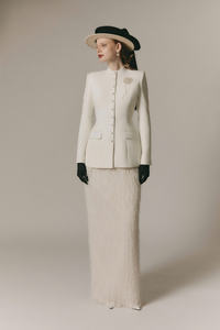 Veste Milana élégante pour femme Tissu en laine de haute qualité avec décoration de perles Services ODM fabriqués au Vietnam - Product Image 3