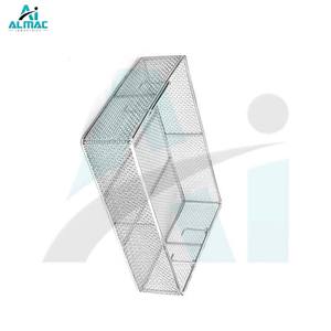 Panier manuel durable ALMAC à base plate et côtés perforés pour instruments de chirurgie générale, certifié CE, pour hôpitaux et unités de soins intensifs - Product Image 2